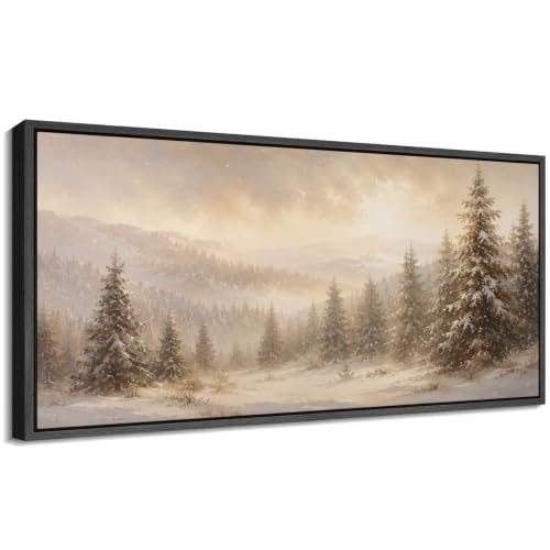 Image of MUDECOR Extra Large Framed Canvas Print Wall Art Pine Art for Living Room