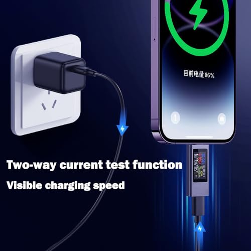 Image of USB C Power Meter Tester, 0-12A /4-30V Multimeter Voltage and Current Tester, Full Interface Compatibility TFT Digital Multimeter Battery Checker