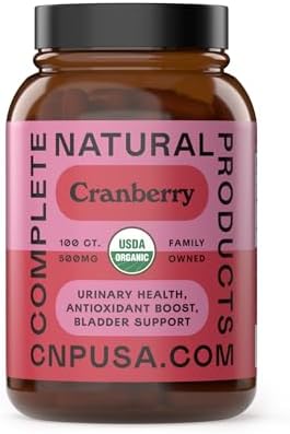 Organic Cranberry Capsules 500mg | Plant-Based, Vegan, Non-GMO, N...