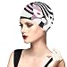 BALNEAIRE Silicone Swim Cap for Women, Waterproof UV Protection Long Hair Swimming Caps