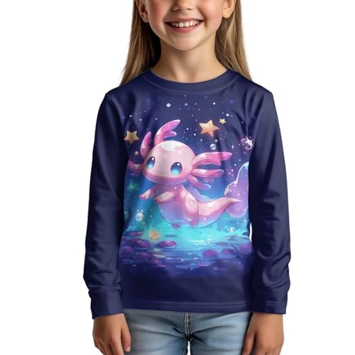 Image of Kids Long Sleeve Shirts for Girls 3-16 Year Old Cute Clothes for Teen Girls Casual Workout Tops