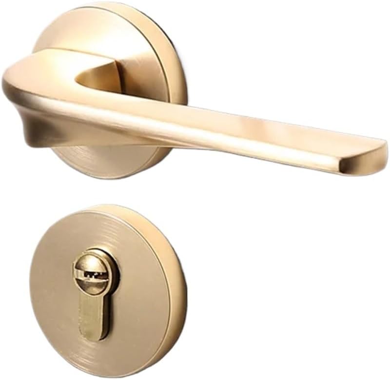 Zinc Alloy Door Handle Silent Wooden Split Lock 1Pcs(Brushed Gray)