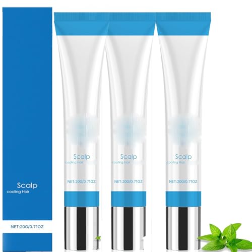 Siero di cuoio capelluto per capelli, gollo di raffreddamento del cuoio capricci ampoule, essenza nutriente del cuoio capelluto con applicatore a rullo, siero per capelli mantiene (3pcs)