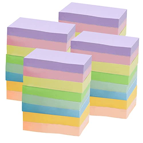 Haftnotizen, 1600 Blatt Farbige Haftnotizen, 8 Farben Selbstklebende Klebezettel 76 x 25 mm Super Sticky Notes für Büro Zuhause Schule Sitzung Cover