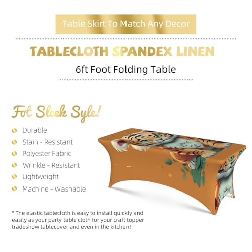 Nappe rectangulaire élasthanne 1m80 nappe extensible imperméable de buffet et fête - 4
