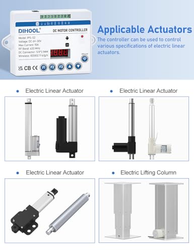 DIHOOL Funk Fernbedienungsschalter Für Lineartechnik Aktuatoren, 6V-30V DC Motor Controller,Smart eWelink WIFI Switch