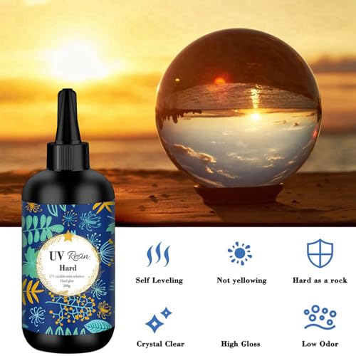 Résine UV 200g transparente durcissement solaire pour DIY résine type dur