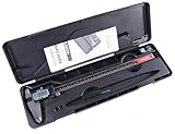 Accusize Industrial Tools 0-12'' Range by 0.001'' Resolution 3-Key Electronic Digital Caliper with Extra Large LCD, Ab11-1112
