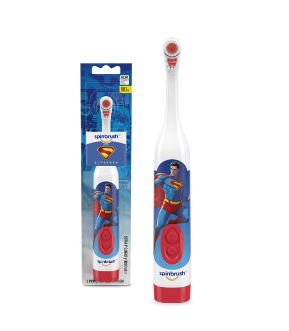 Spinbrush Superman Battery Powered Electric Toothbrush for Kids Ages 3+ | Soft Bristle Kids Toothbrush with AA Battery | ADA Accepted Children’s Electric Toothbrush-image-37