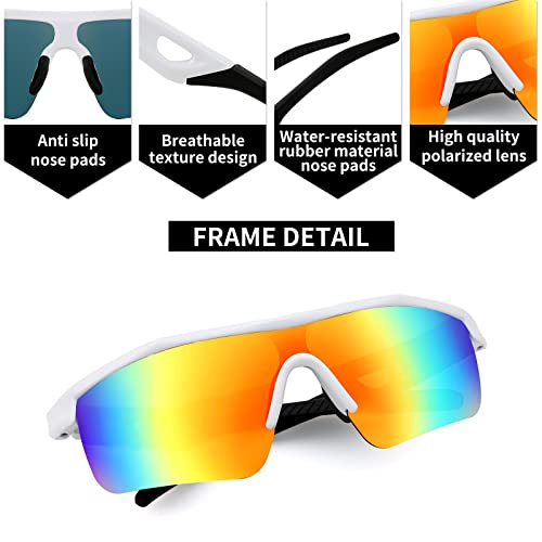 Image of FEISEDY Kids Polarized Sports Sunglasses, TR90 UV400 Baseball Cycling