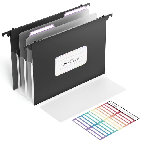 Image of ThinkTex A4 Suspension Files with 12cm Expanding, PP Material, Black