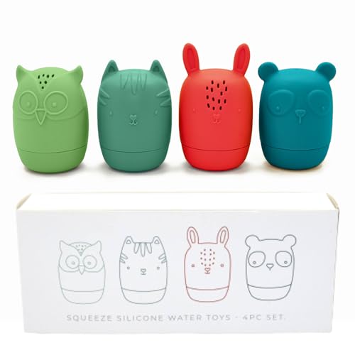 Image of Eco-Friendly Silicone Bathtub Toys for Infants 6-12 Months & Toddlers 1-3 by Toy Appetit