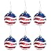 LUOEM Patriotic Ball Ornaments July of 4th Ball Hanging Independence Day Party Decor Holiday Wedding Tree Decorations 6pcs