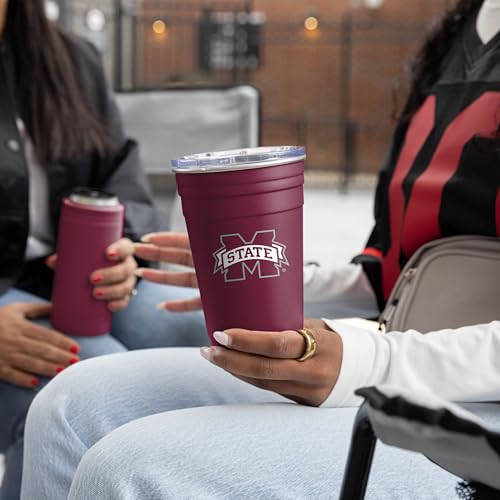 Image of Logo Brands NCAA 22 oz Stainless Steel Tailgate Cup -Double Wall Vacuum-Sealed Durable For Hot & Cold Drinks, Perfect for Gameday & Tailgating