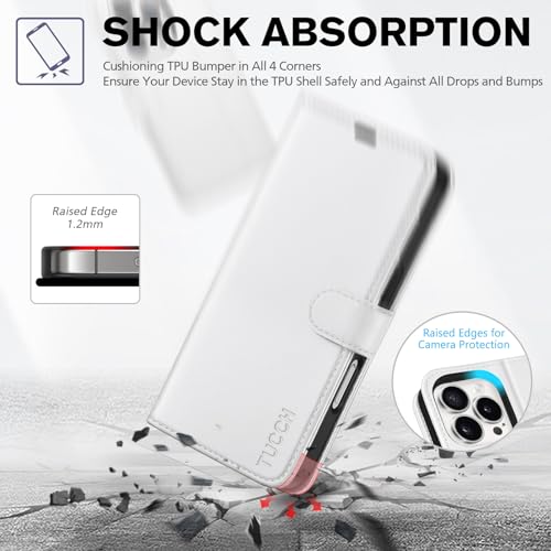 TUCCH Wallet Case for iPhone 16 Pro (6.3") 2024, 4 Card Slots, White by TUCCH - Used condition - Image 6
