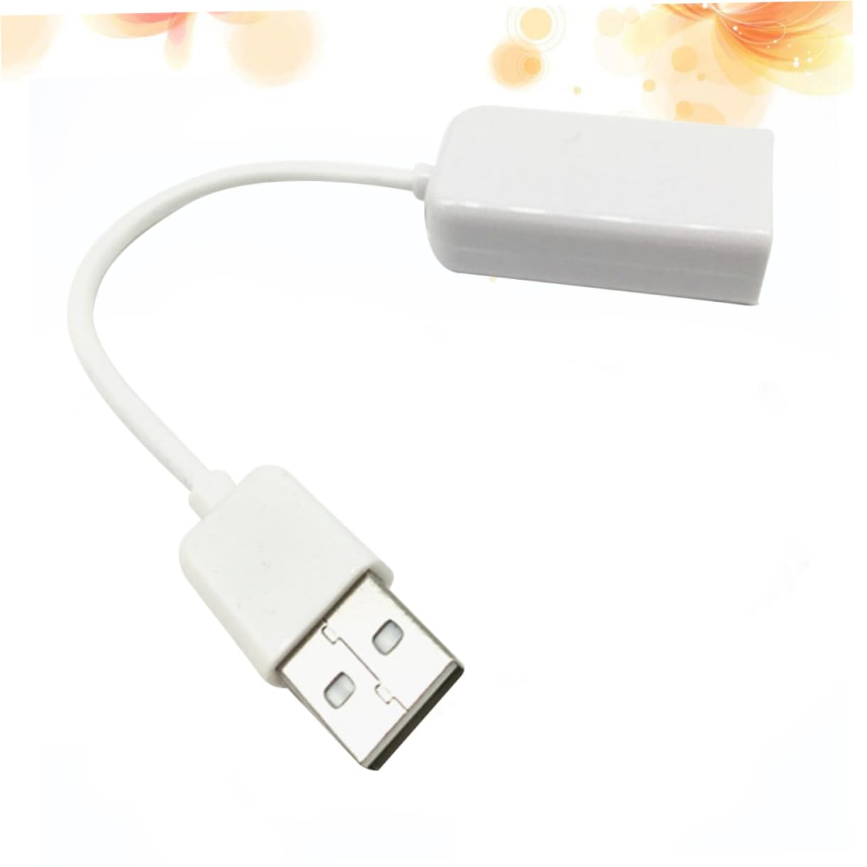 LALAFINA USB Channel External Sound Card Adapter with Cable for Laptop and Desktop and Play Compatible with Windows and Led Indicators for Mic Status White