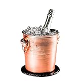 Stainless Steel Ice Bucket with Lid and Ice Tongs, Double-Walled Insulated, Large Capacity, Perfect for Bars, Parties, and Cocktails(Rose Gold,7L)