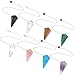 Top Plaza Natural Amethyst Rose Quartz Clear Crystal Opalite Multifaceted Pointed Pendulums Reiki Healing Pendants (1 Set (8pcs))