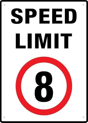 Speed Limit 8 Kph Sign Outdoor Metal Signs Yard Sign For Home Business Driveway Alert Workplace Office Home Gift For Women Men 8x12 Inch