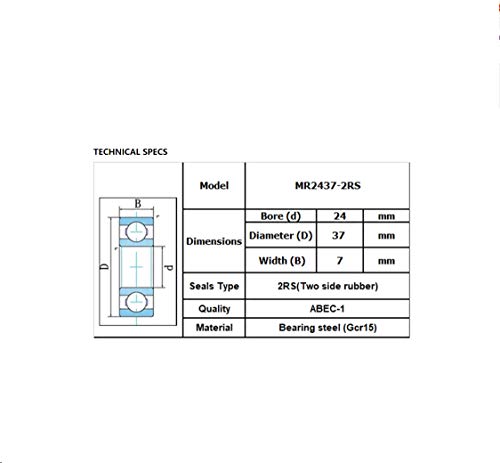 Roulement MR2437-2RS 24x37x7mm pour axe de vélo et boîtier FSA MegaExo V-3 - 8