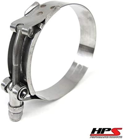HPS Stainless Steel T-Bolt Clamp 3.25" - 3.59" (83mm - 91mm) Compatible with 3" inch hose