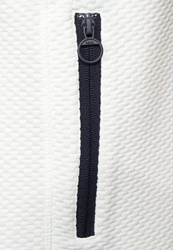 Cecil 253376 Maglione Cardigan, Bianco Puro, XXL