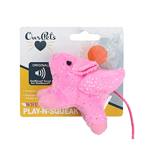 Our Pets 1400013771 OPB Barnyard Collection Pig Cat Toy, Pink