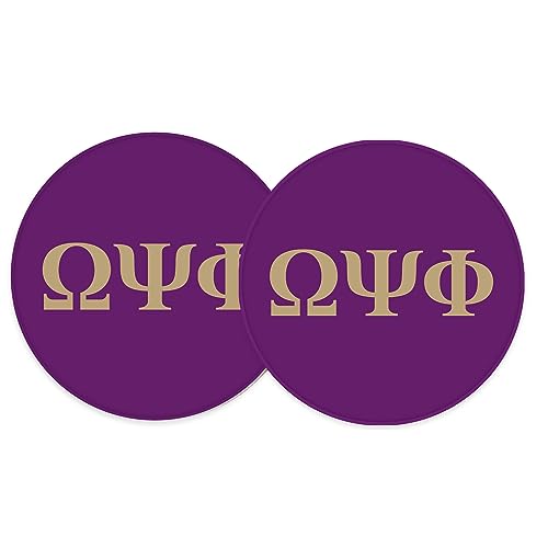 Desert Cactus Omega Psi Phi Car Cup Coaster 2 Pack (B)
