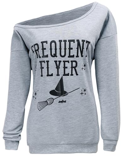 Image of Women Slouchy Halloween Off the Shoulder Sweatshirts