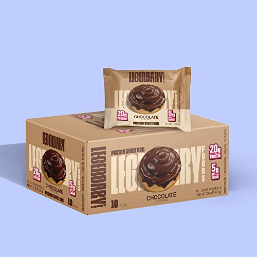Legendary Foods 10053 High Protein Snack - Chocolate Sweet Roll, 20 Gr Protein Bar Alternative, Low Carb Food, Low Sugar - Gluten Free Keto Breakfast Snacks thumb #4