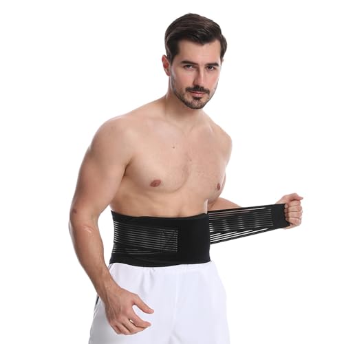 EHRGBK Faja Lumbar para Hombre y Mujer,Cinturón Lumbar con Con 8 Varillas de Soporte,Cinturón Lumbar Ajustable Lumbar para el Deporte Soporte de Espalda Alivia la Espalda (M)