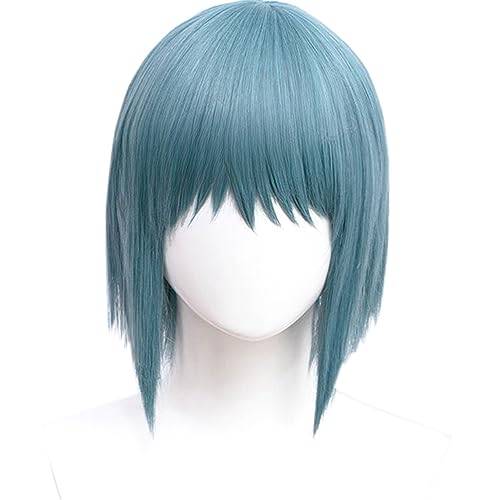 osseoca Gray-blue short hair bangs bob wig cos anime show simulation wig 11inch (Miki Sayaka)