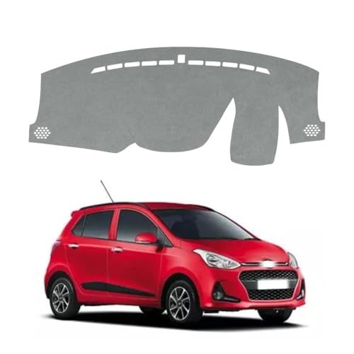 Image of Car Dashboard Cover Compatible with Hyundai Grand I10 2013-2020 Dustproof, UV Resistant | All-Weather Protection | Custom Fit Car Accessories (Gray)