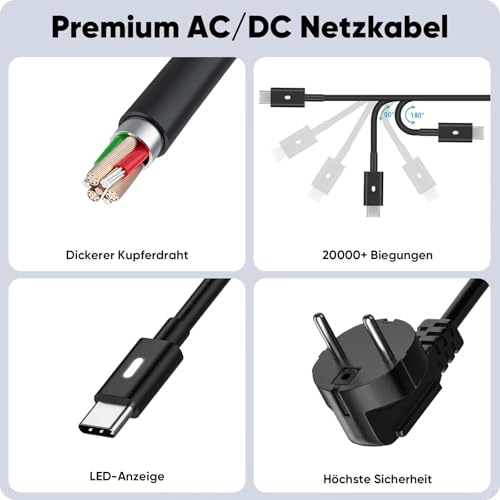 Alimentatore Di Rete Usb C Da 130 W, Per Dell Xps 15, 2 In 1, 9575, 9500, 9510, 9520, 9530, Xps 17, 9700, 9710, 9720, 9730, Precision 5530, 5550, 5560, 570, 575750, 50, 5750, 5750, 50, 5750, 5750, 50, - 7