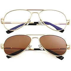 Two Pack (Gold/Brown, Gold/Clear)