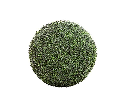 Windowbox 21 Inch Diameter,Artificial, Ornamental Boxwood Sphere, Outdoor Rated #TOP1