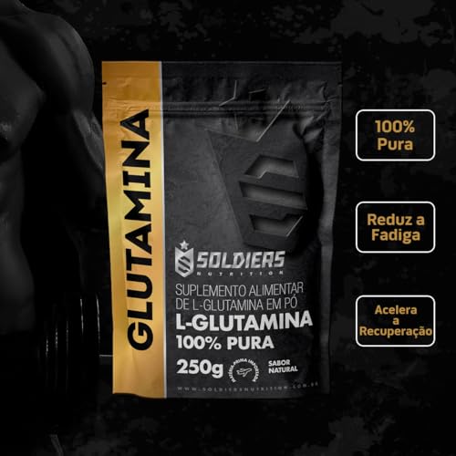 Soldiers Nutrition, L-Glutamina 250g - 100% Pura Importada - Soldiers Nutrition