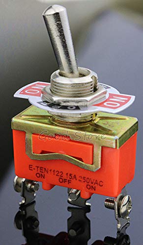 1PCS E-TEN1122 15A 250VAC 3PIN ON-OFF-ON Toggle switch Rocker switch The power switch micro switch orange - (Color: E-TEN1122)