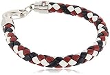 Länge: 19 cm Tommy Hilfiger Casual Core Herren Armband Edelstahl Silber, Leder Blau/Rot/Weiß 19 cm