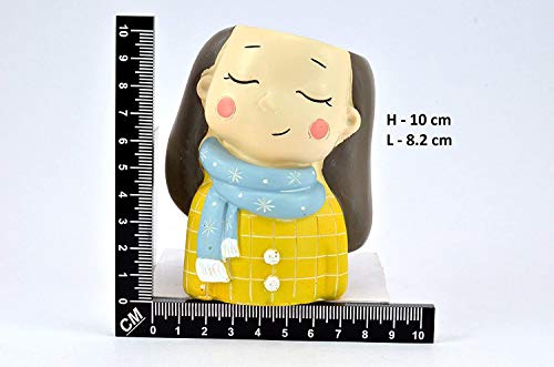 Image of Cute Beautiful Girl Succulent Planter Pots Resin Creative Flowerpot Plant Pots Planter Container for Home Garden Office Desktop Decoration (Dream Girl)