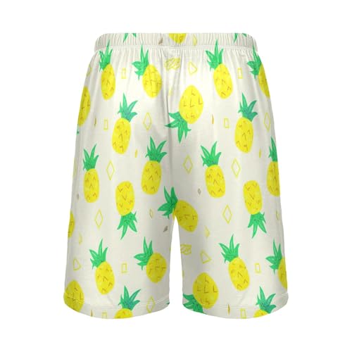 Men's Pajama Shorts Pineapple Athletic Pajama Sleep Bottoms with Pockets 23020262