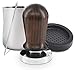 KYONANO Tamper 51 mm, tamper do kawy ze stali szlachetnej i uchwyt z drewna Chacate, 35 lbs ciśnienie tłoczone espresso tamper z matą tamperową, dzbankiem na mleko 350 ml, długopis Baristy, e-book zestaw Barista