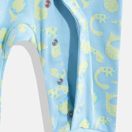 Image of Mothercare Girls Autumn Charm Printed Full Sleeve All-In-One Romper | Soft Cotton Jumpsuit Bodysuit for Baby & Toddler | (Pack of 2)