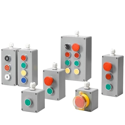 Boîtier de commande étanche 3 trous avec bouton d'arrêt d'urgence élec
