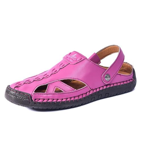Sandales cuir bout couvert offrant protection et semelle crantée