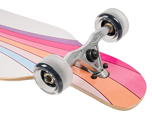 Amrgot 42 Inches Complete Longborads Drop Through Deck Concave Cruise Professional Longboards (Rainbow) #TOP2