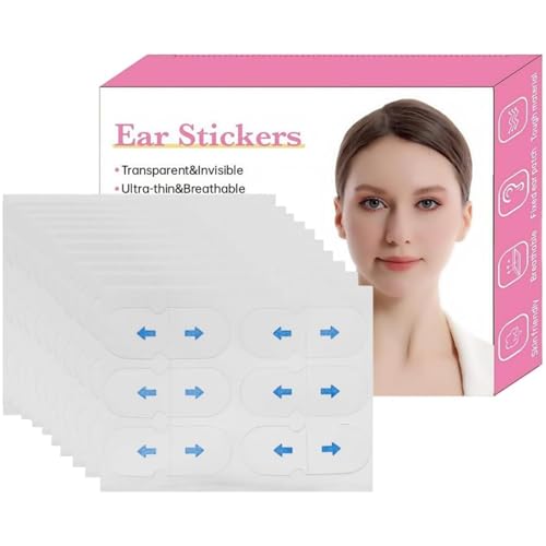 60PCS Ear Correctors Ear Stickers to Stick Ea-Rs Back E-Ar Tape for Big E-Ars Waterproof and Sweat-Proof Discreet Skin Adhesive Invisible Hold Strips Long-Lasting Transparent Back Support Patches