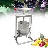 Weinpresse Edelstahl Obst- und Apfelweinpresse Traubenpresse Saftpresse für den privaten und gewerblichen Gebrauch