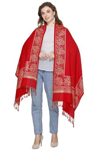 Image of KRITI Paisley Design Woollen Beige Color Shawl For Women