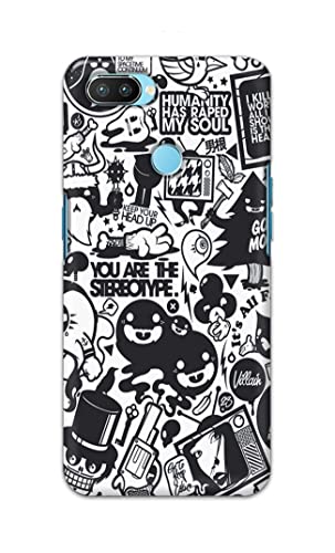 Image of Printed Hard Back Cover Case for Realme 2 Pro Back Cover (Mixed Cartoon) -702